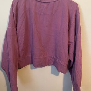 90 Degree By Reflex Pink Ribbed Pullover